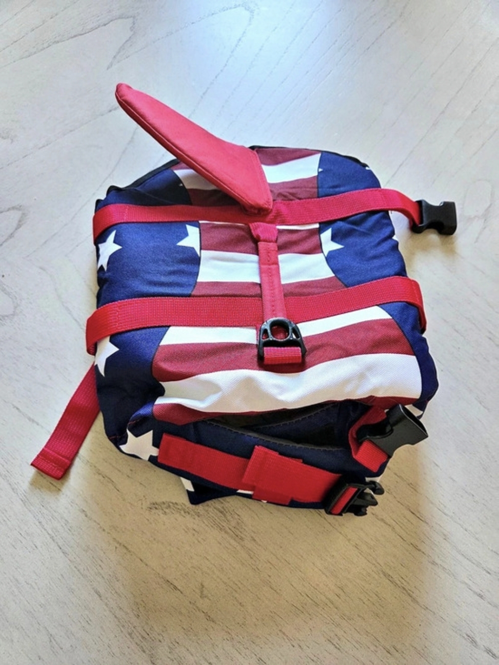 Malier Dog Life Jacket - Medium, Red & Dark Blue